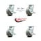 Service Caster 5 Inch Thermoplastic Rubber Caster Set with Roller Bearing 4 Brake 2 Swivel Lock SCC-30CS520-TPRRF-TLB-BSL-2-TLB-2 - alternate 4